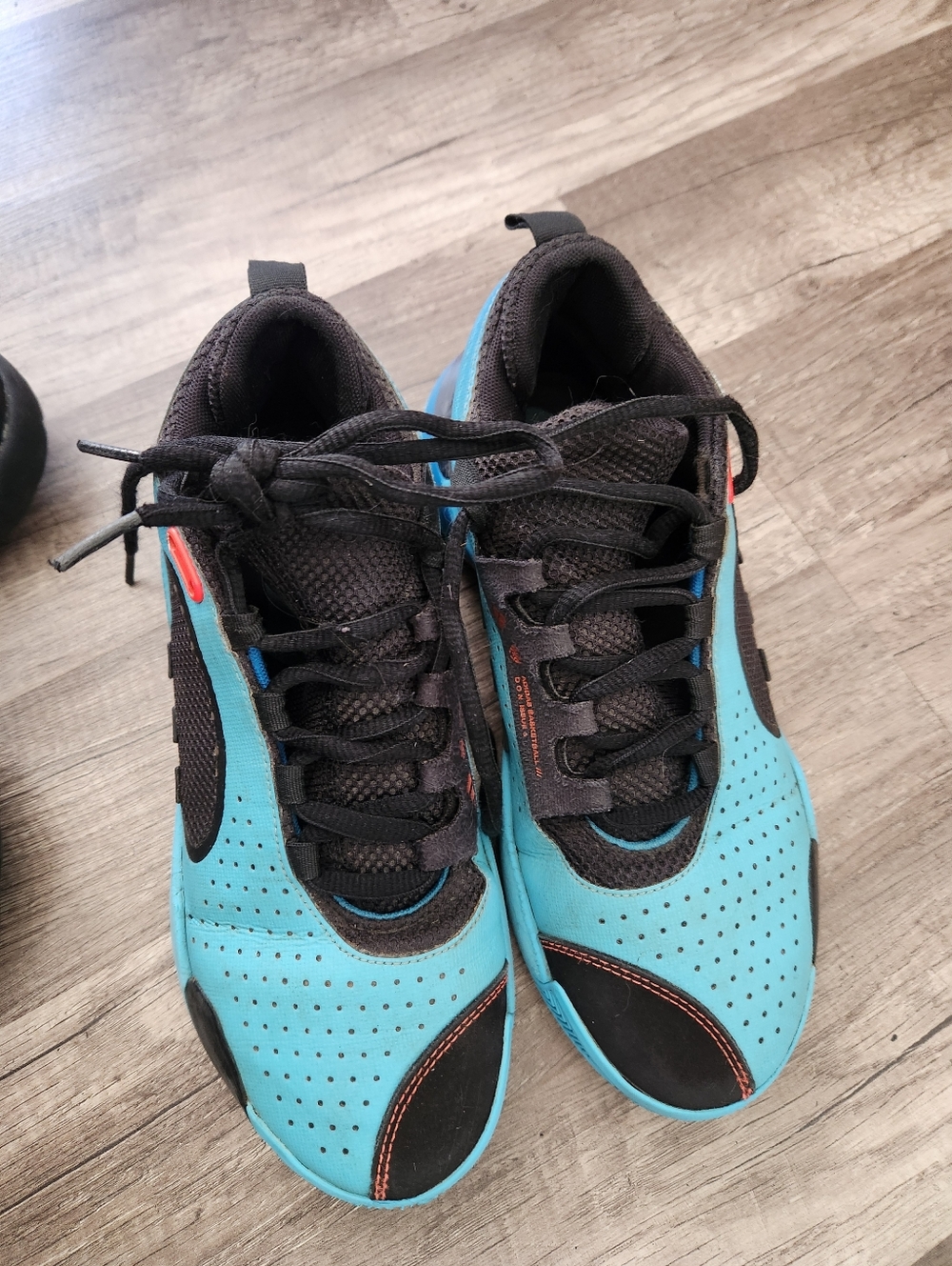 Adidas  Turquoise and Black Athletic Sneakers